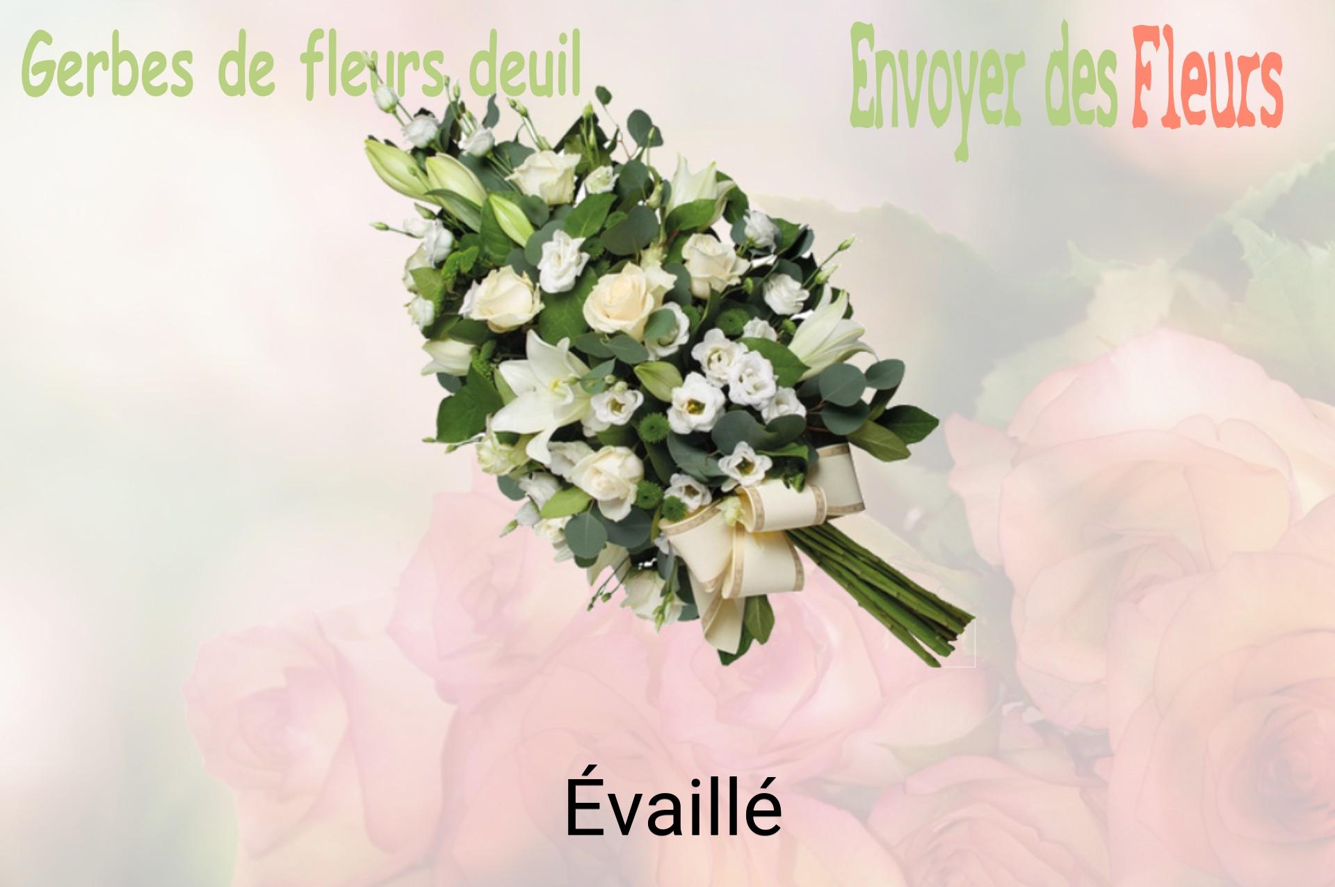 Gerbe de fleurs de deuil livrée à Évaillé